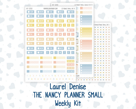 Kit 0265 - Laurel Denise The Nancy Planner Small - Weekly Kit - May - Honeybee Sky