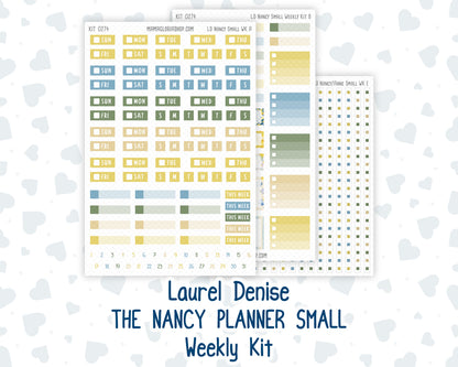 Kit 0274 - Laurel Denise The Nancy Planner Small - Weekly Kit - July - Sunny Lemon Shore