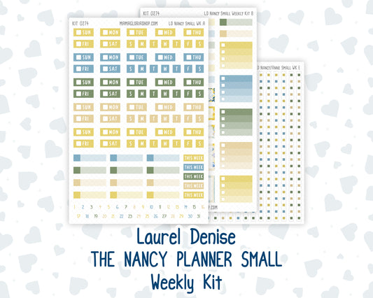 Kit 0274 - Laurel Denise The Nancy Planner Small - Weekly Kit - July - Sunny Lemon Shore