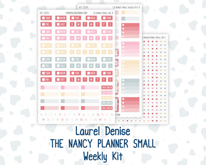 Kit 0254 - Laurel Denise The Nancy Planner Small - Weekly Kit - February - Valentine Village