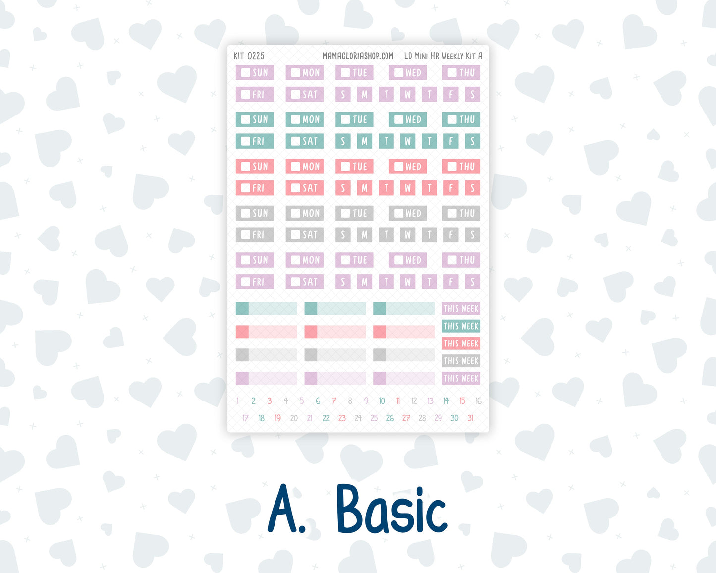 Kit 0225 - Laurel Denise Mini - Horizontal - Weekly Kit - July - Carnival Joy