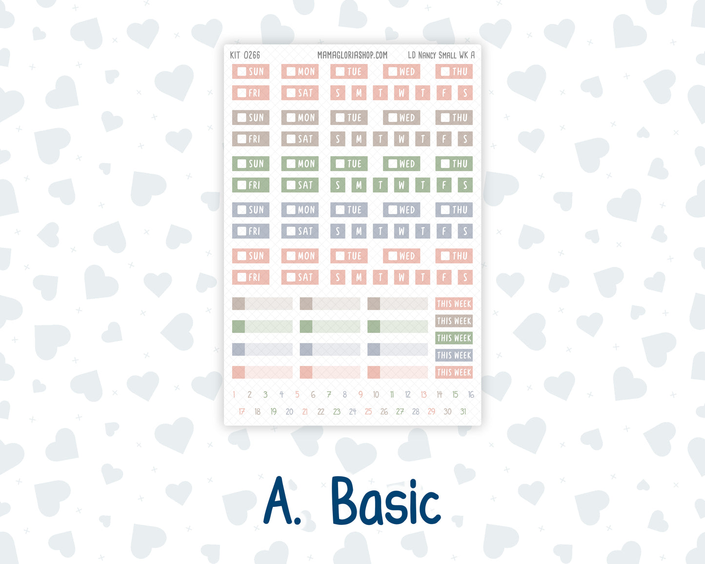 Kit 0266 - Laurel Denise The Nancy Planner Small - Weekly Kit - May - Froggy Lake Picnic
