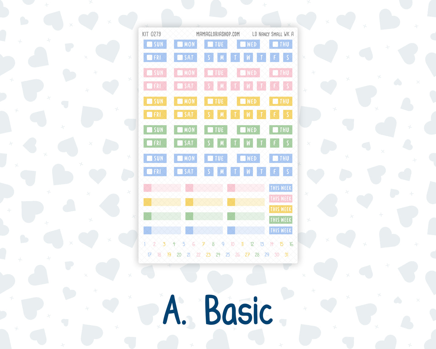 Kit 0279 - Laurel Denise The Nancy Planner Small - Weekly Kit - August - Not Ready For School