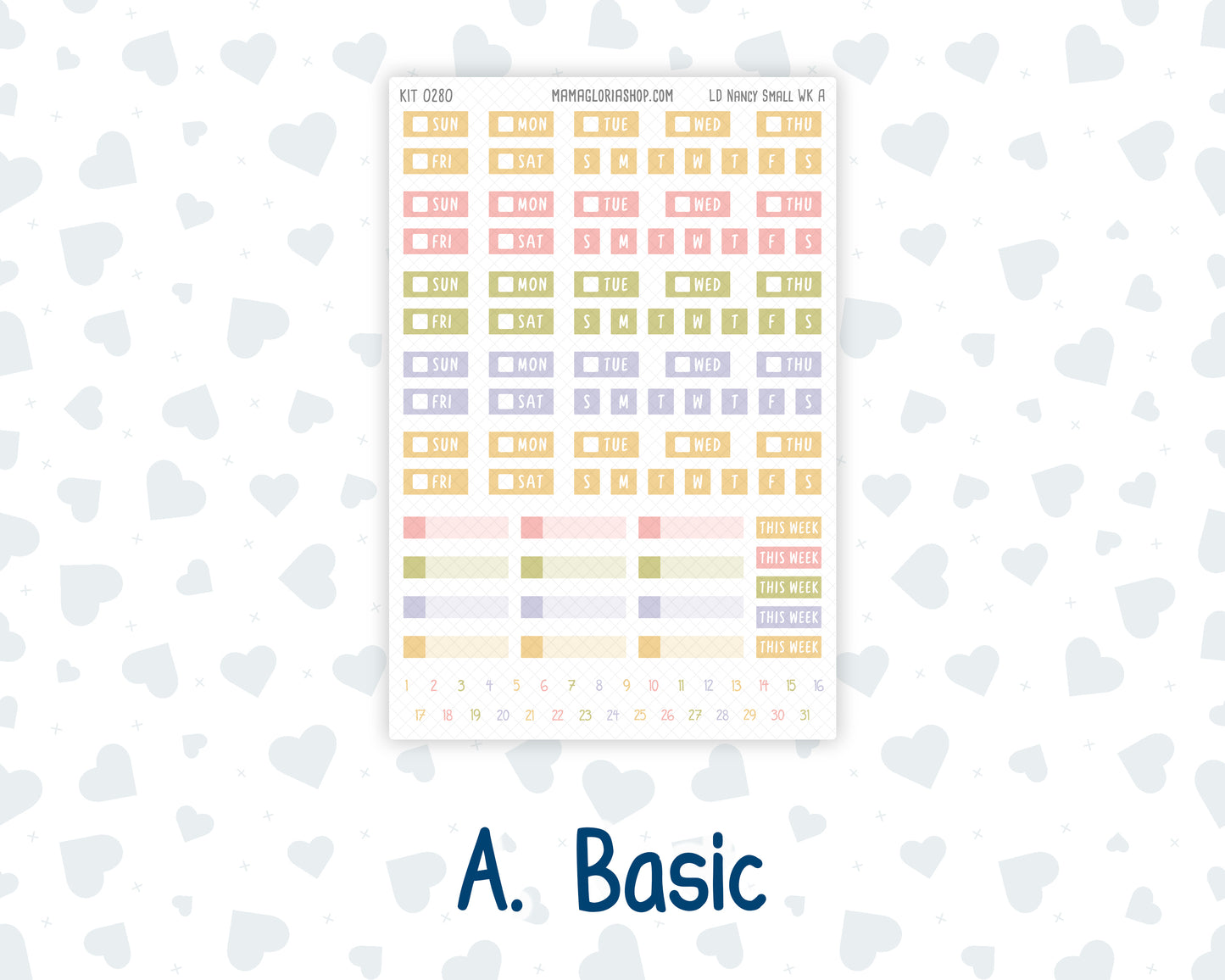 Kit 0280 - Laurel Denise The Nancy Planner Small - Weekly Kit - Half Past Six In August