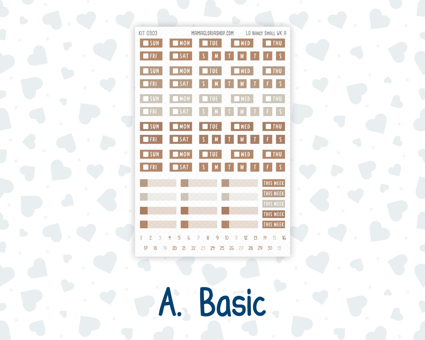 Kit 0303 - Laurel Denise The Nancy Planner Small - Weekly Kit - November - Into The Woods