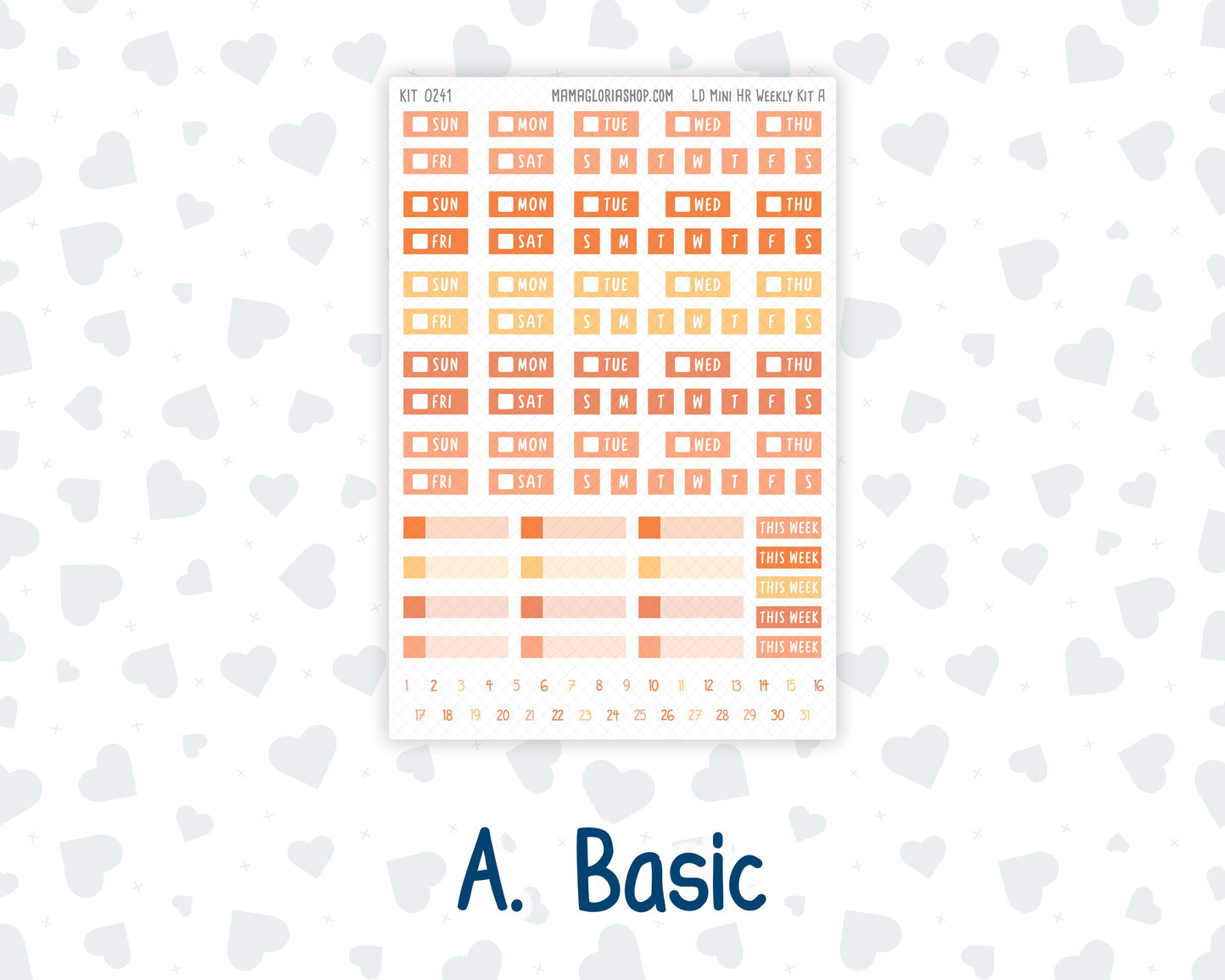 Kit 0241 - Laurel Denise Mini - Horizontal - Weekly Kit - November - Pumpkin Latte
