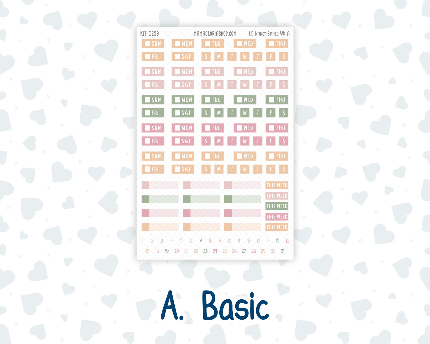 Kit 0259 - Laurel Denise The Nancy Planner Small - Weekly Kit - March - Spring Garden Chores
