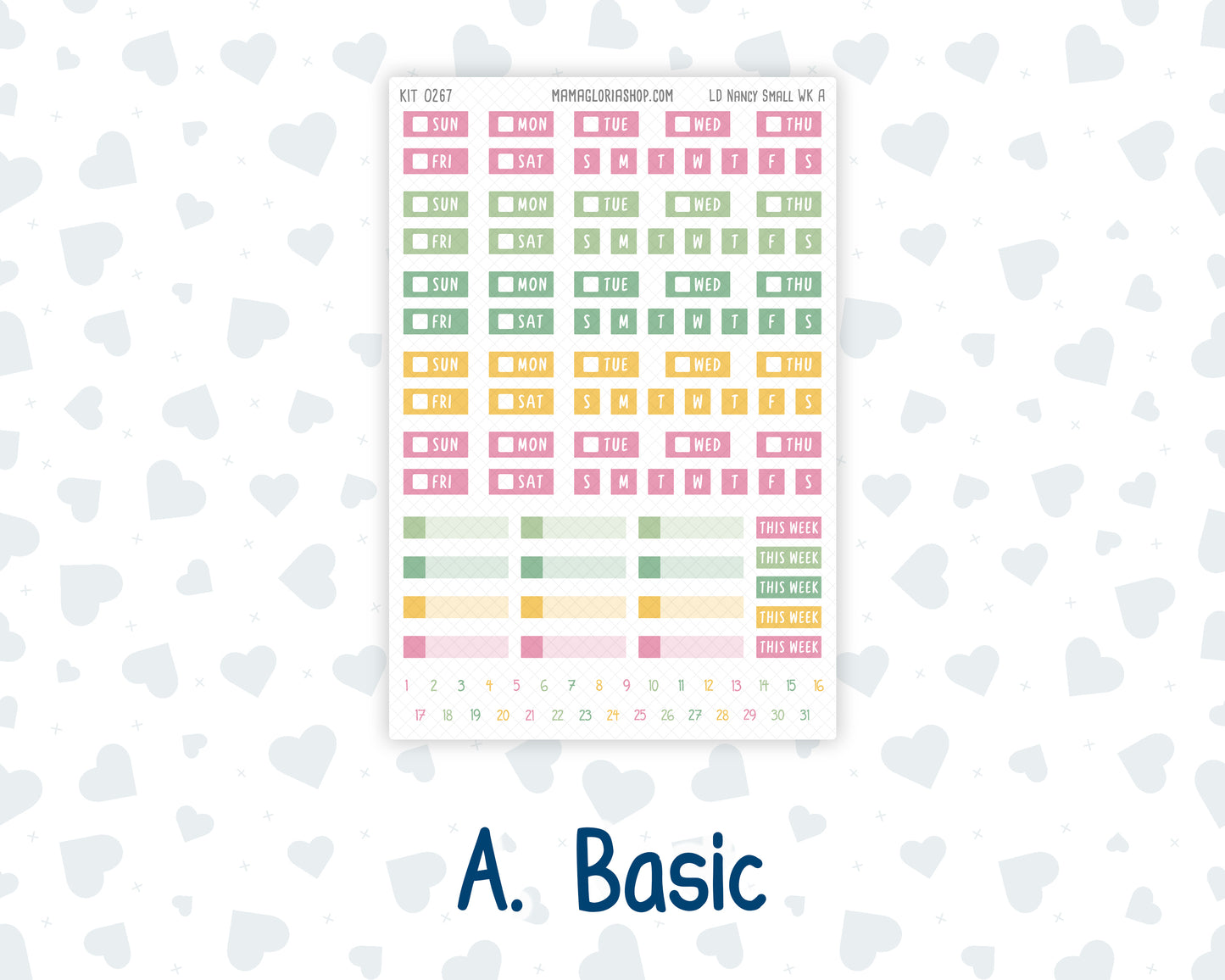 Kit 0267 - Laurel Denise The Nancy Planner Small - Weekly Kit - May - Flowers For Mama