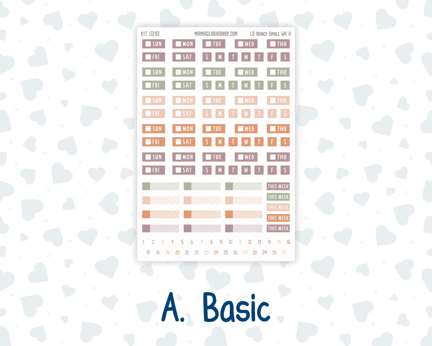 Kit 0293 - Laurel Denise The Nancy Planner Small - Weekly Kit - September - Fleur de Provence