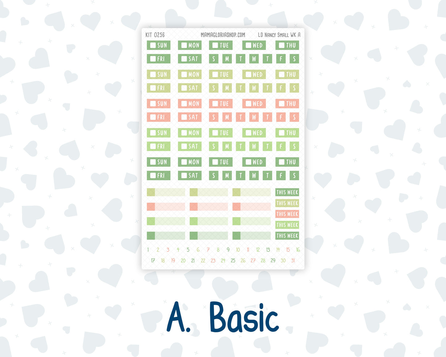Kit 0256 - Laurel Denise The Nancy Planner Small - Weekly Kit - March - Froggy Luck
