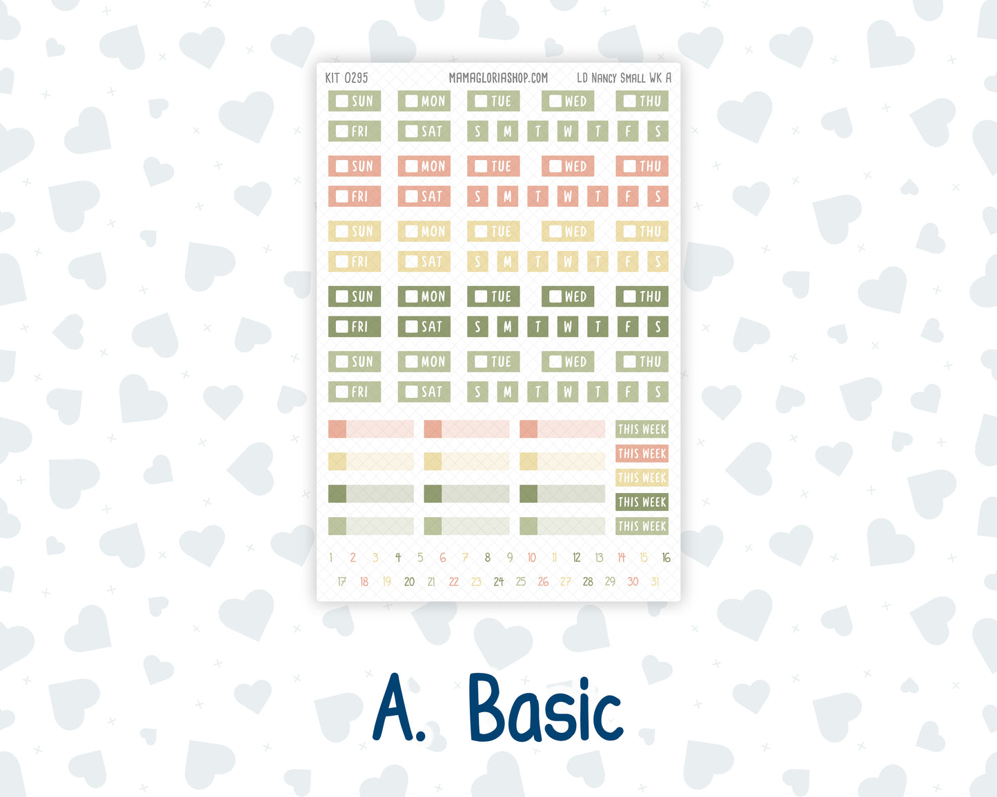 Kit 0295 - Laurel Denise The Nancy Planner Small - Weekly Kit - September - Apple Harvest