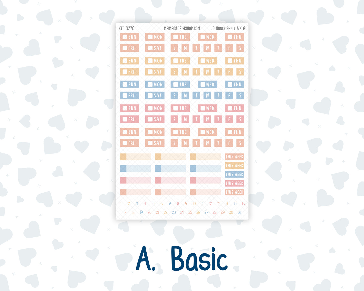 Kit 0270 - Laurel Denise The Nancy Planner Small - Weekly Kit - June - Beachside Bliss