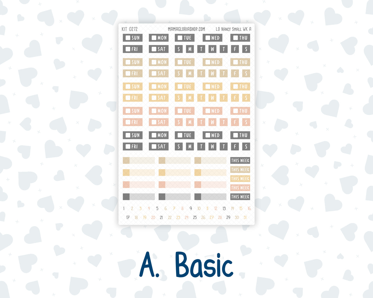 Kit 0272 - Laurel Denise The Nancy Planner Small - Weekly Kit - May - Graduation
