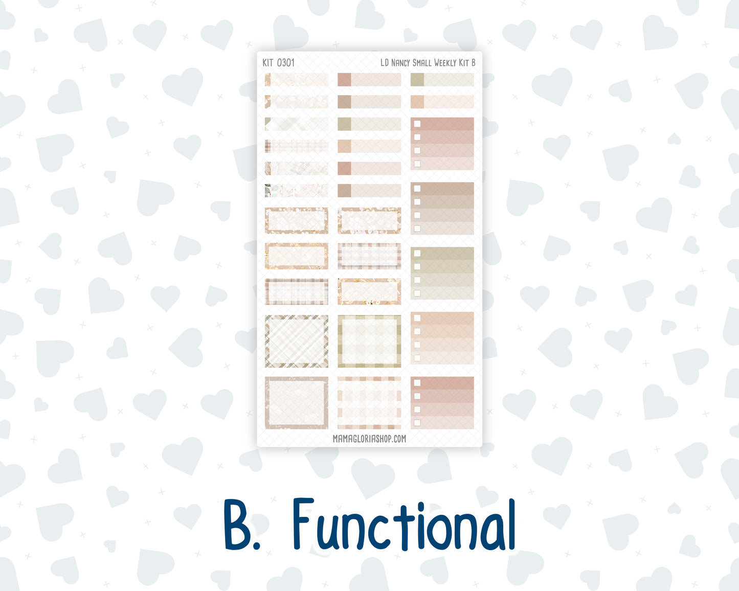 Kit 0301 - Laurel Denise The Nancy Planner Small - Weekly Kit - November - Sunday Comfort