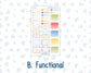 Kit 0269 - Laurel Denise The Nancy Planner Small - Weekly Kit - June - Dolce Mare