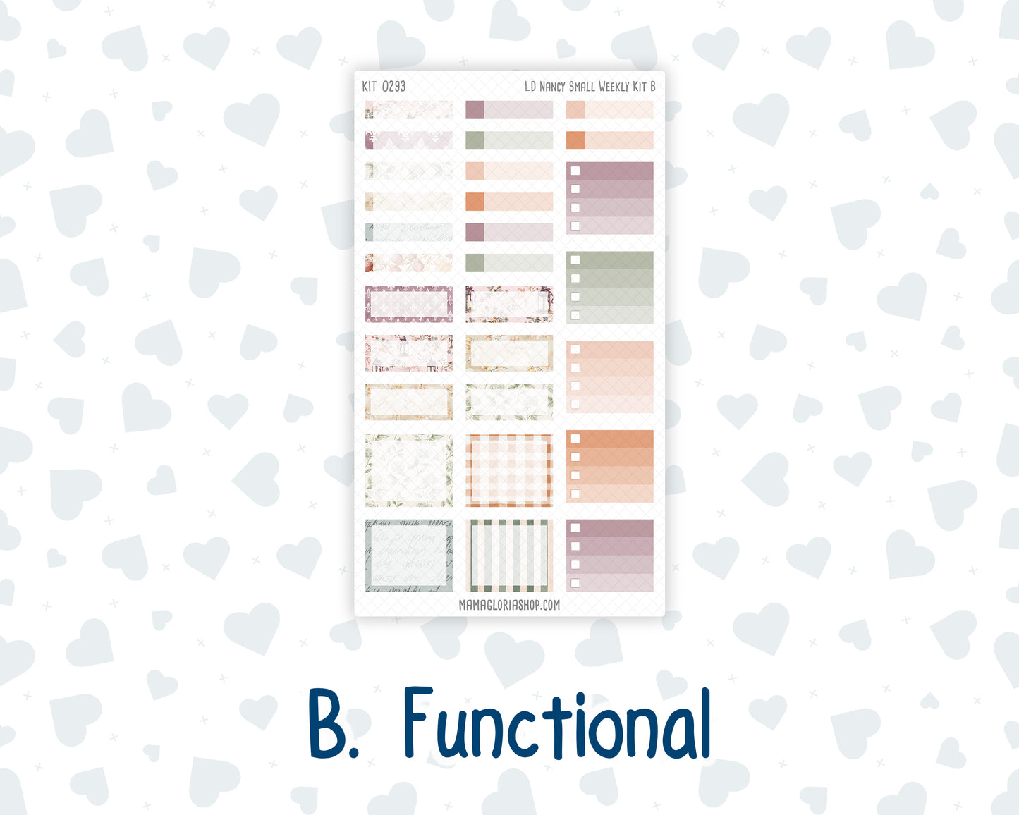 Kit 0293 - Laurel Denise The Nancy Planner Small - Weekly Kit - September - Fleur de Provence