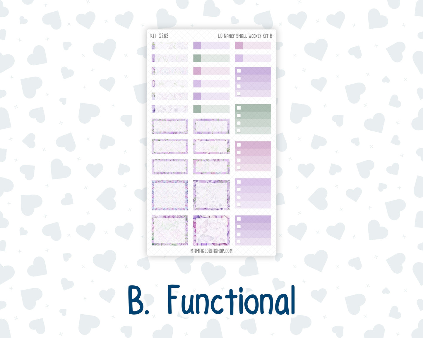 Kit 0263 - Laurel Denise The Nancy Planner Small - Weekly Kit - April - Lavender Drift