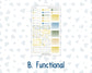 Kit 0274 - Laurel Denise The Nancy Planner Small - Weekly Kit - July - Sunny Lemon Shore