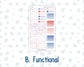 Kit 0273 - Laurel Denise The Nancy Planner Small - Weekly Kit - July - Americana In Bloom