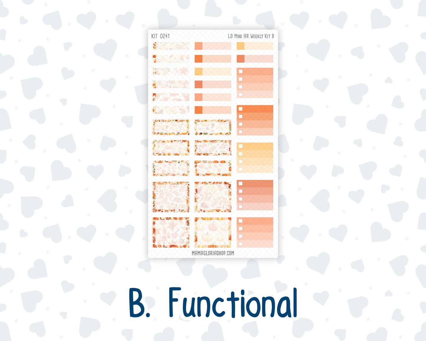 Kit 0241 - Laurel Denise Mini - Horizontal - Weekly Kit - November - Pumpkin Latte