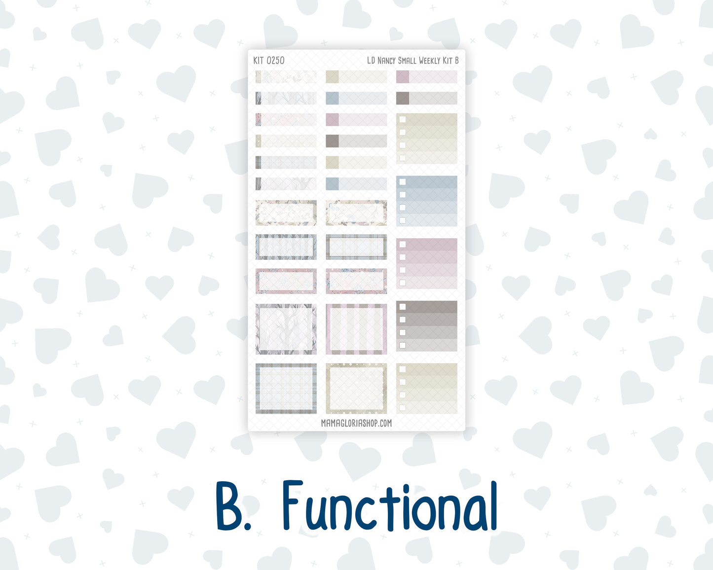 Kit 0250 - Laurel Denise The Nancy Planner Small - Weekly Kit - Quiet January