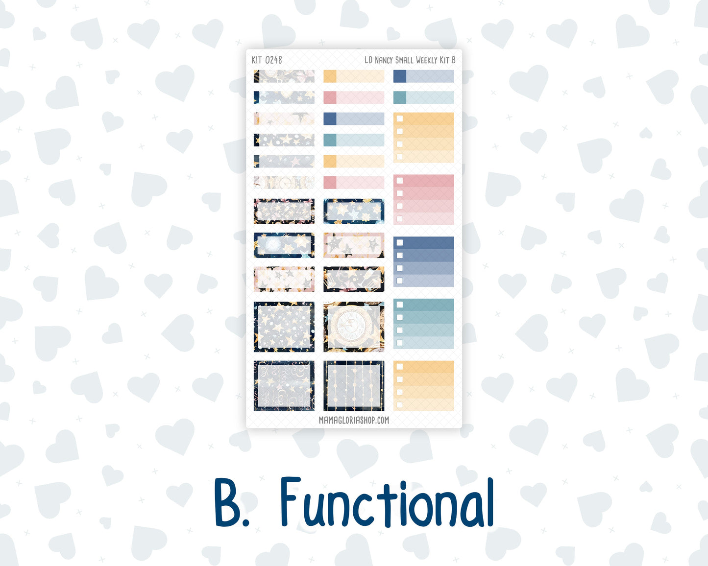 Kit 0248 - Laurel Denise The Nancy Planner Small - Weekly Kit - January - Midnight Countdown