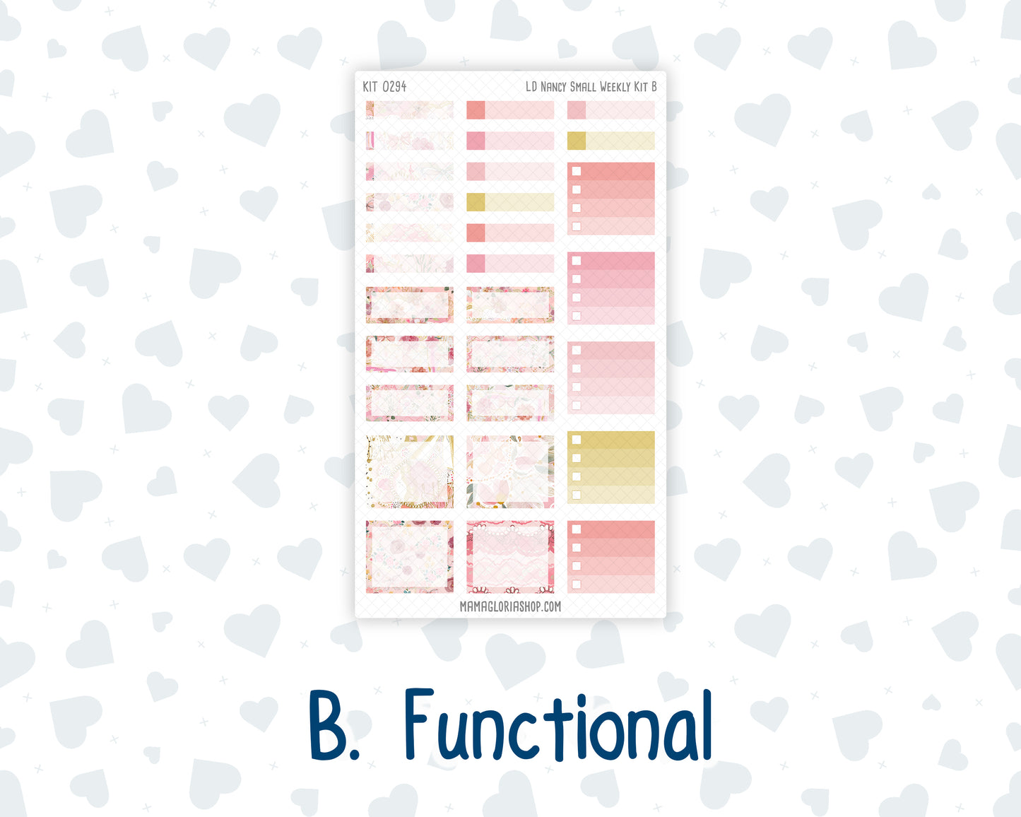 Kit 0294 - Laurel Denise The Nancy Planner Small - Weekly Kit - September - Rosy Reveria