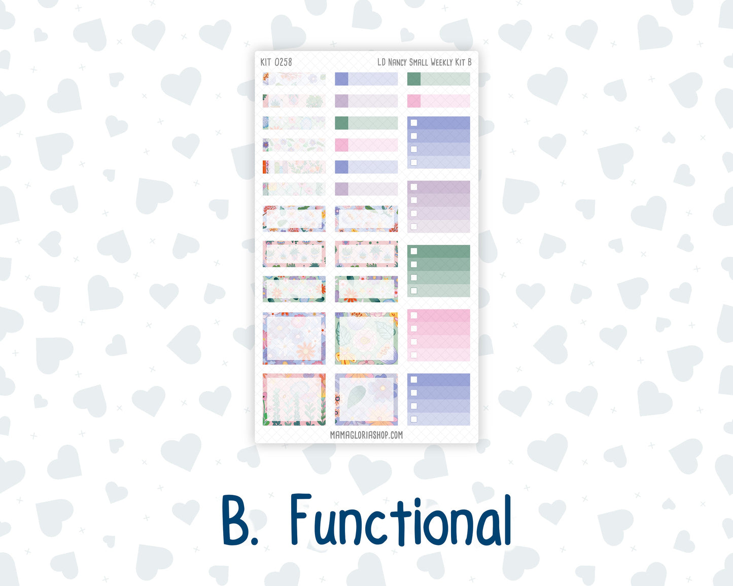 Kit 0258 - Laurel Denise The Nancy Planner Small - Weekly Kit - March - Plant Therapy