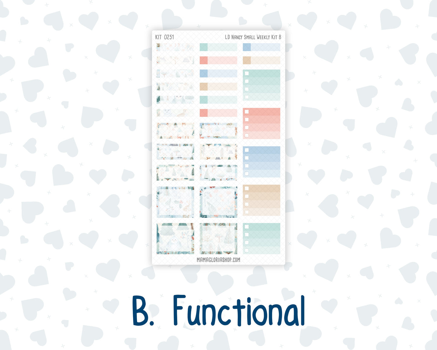 Kit 0251 - Laurel Denise The Nancy Planner Small - Weekly Kit - January - Pine & Paws