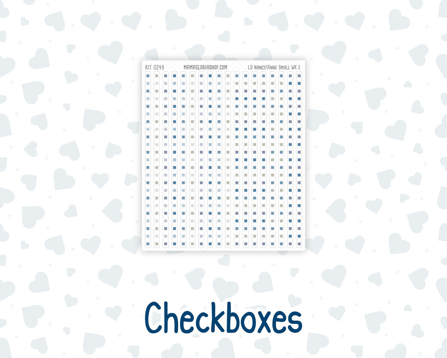 Kit 0249 - Laurel Denise The Nancy Planner Small - Weekly Kit - January - Icy Lace