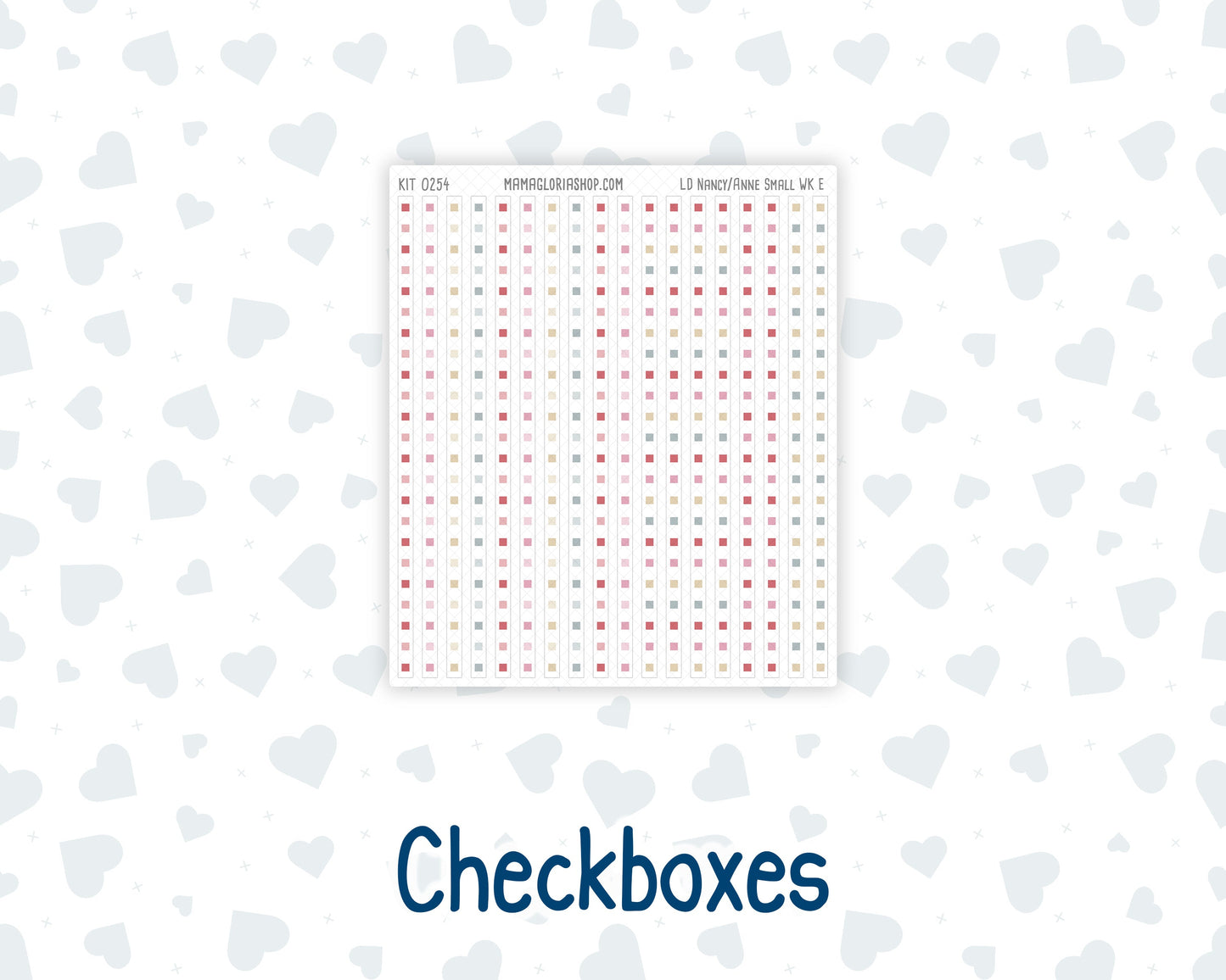 Kit 0254 - Laurel Denise The Nancy Planner Small - Weekly Kit - February - Valentine Village