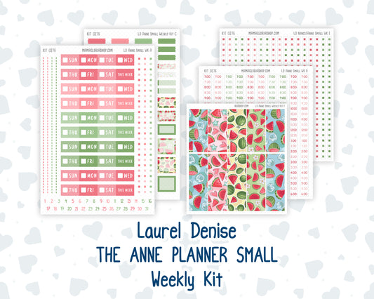 Kit 0276 - Laurel Denise The Anne Planner Small - Weekly Kit - July - Melon Crush