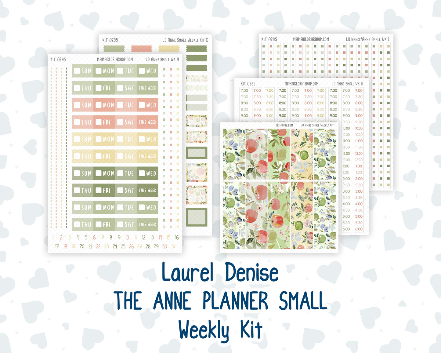 Kit 0295 - Laurel Denise The Anne Planner Small - Weekly Kit - September - Apple Harvest