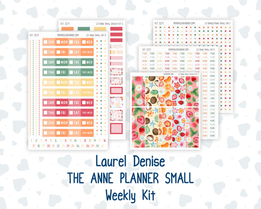 Kit 0271 - Laurel Denise The Anne Planner Small - Weekly Kit - June - Strawberry Shore