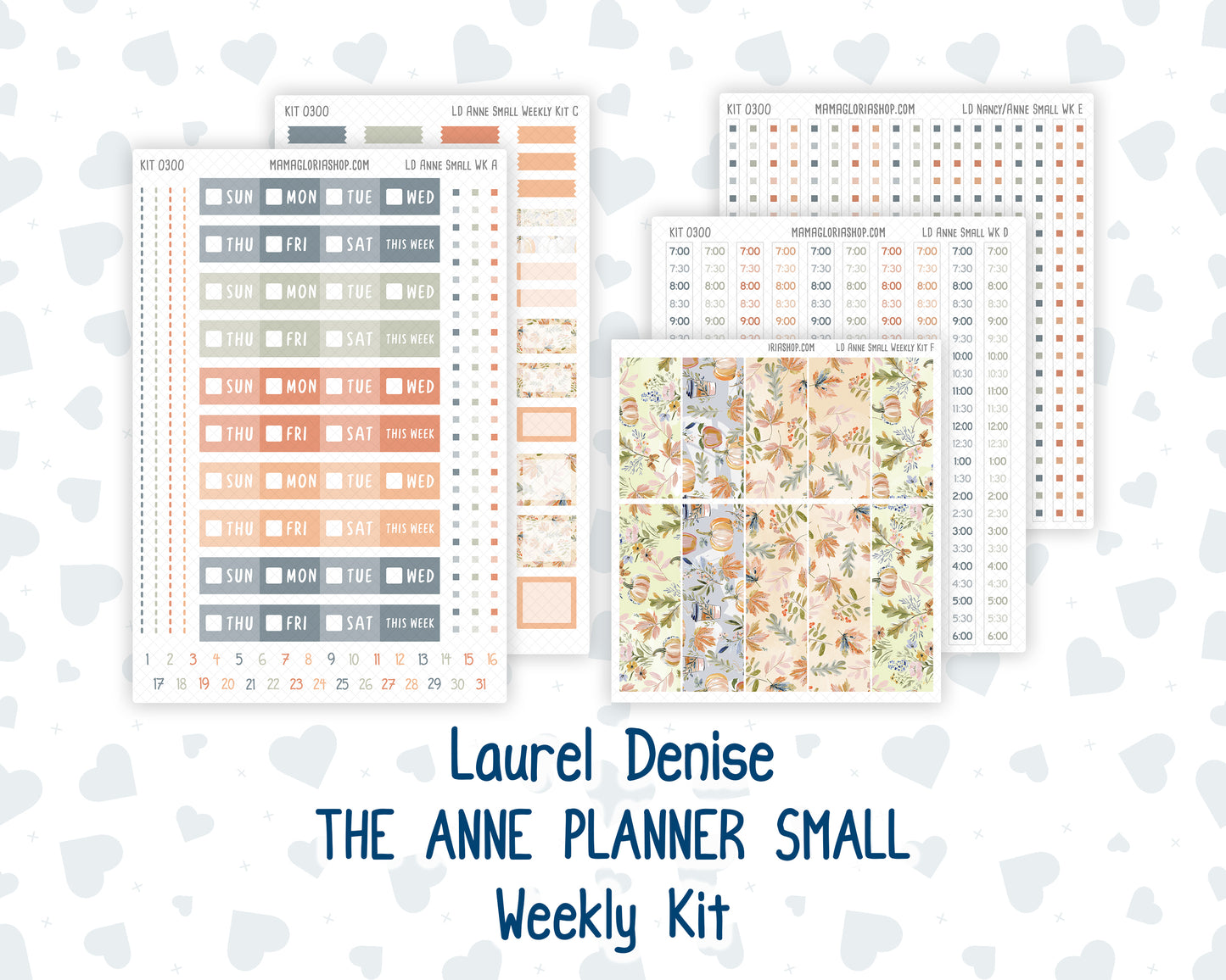 Kit 0300 - Laurel Denise The Anne Planner Small - Weekly Kit - October - Autumn Stroll