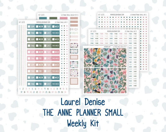 Kit 0275 - Laurel Denise The Anne Planner Small - Weekly Kit - July - Tropical Safari Blush