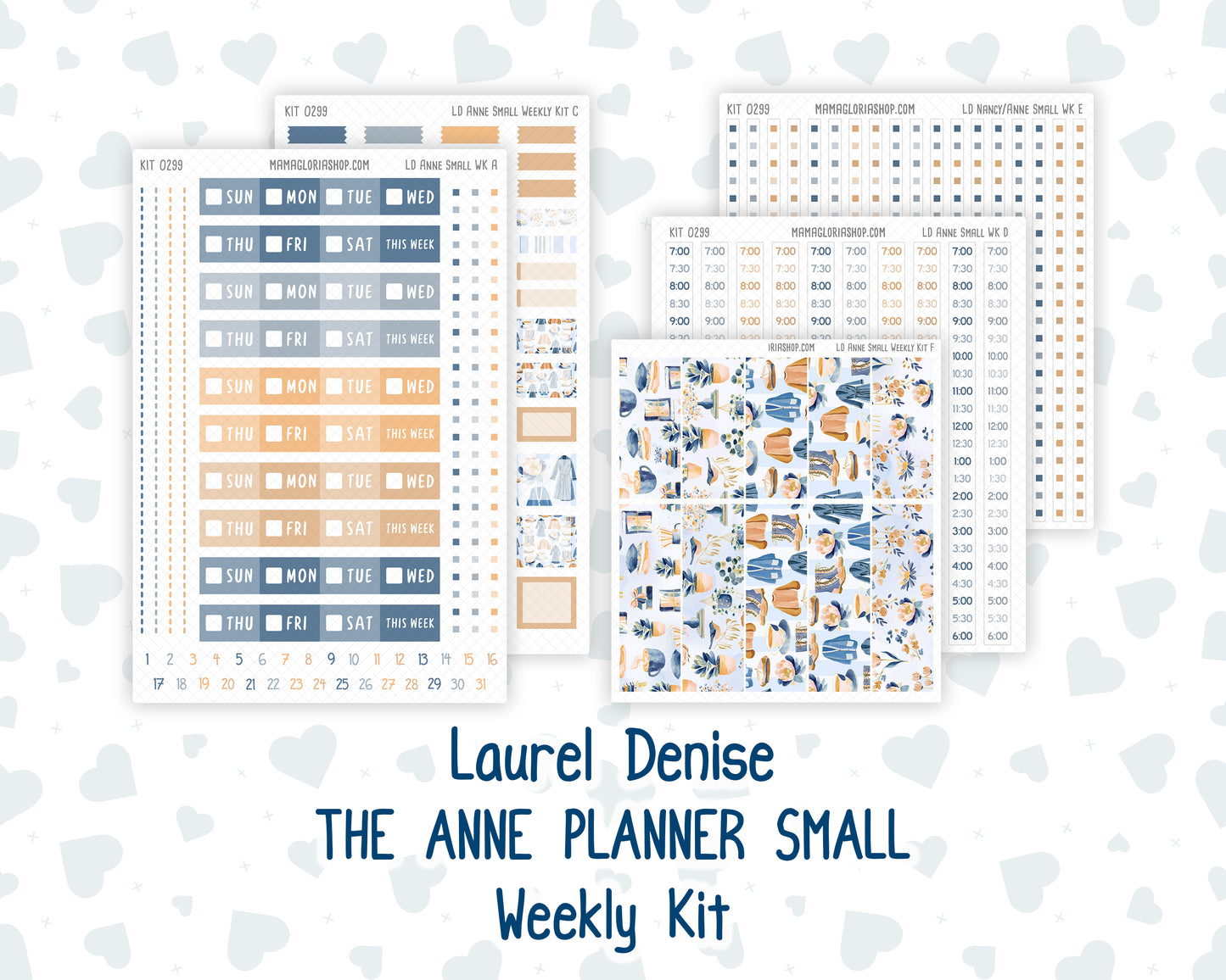 Kit 0299 - Laurel Denise The Anne Planner Small - Weekly Kit - October - Book Nook
