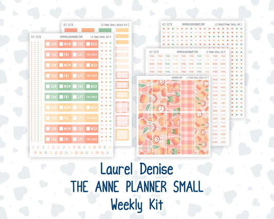 Kit 0278 - Laurel Denise The Anne Planner Small - Weekly Kit - August - Oops, All Peaches