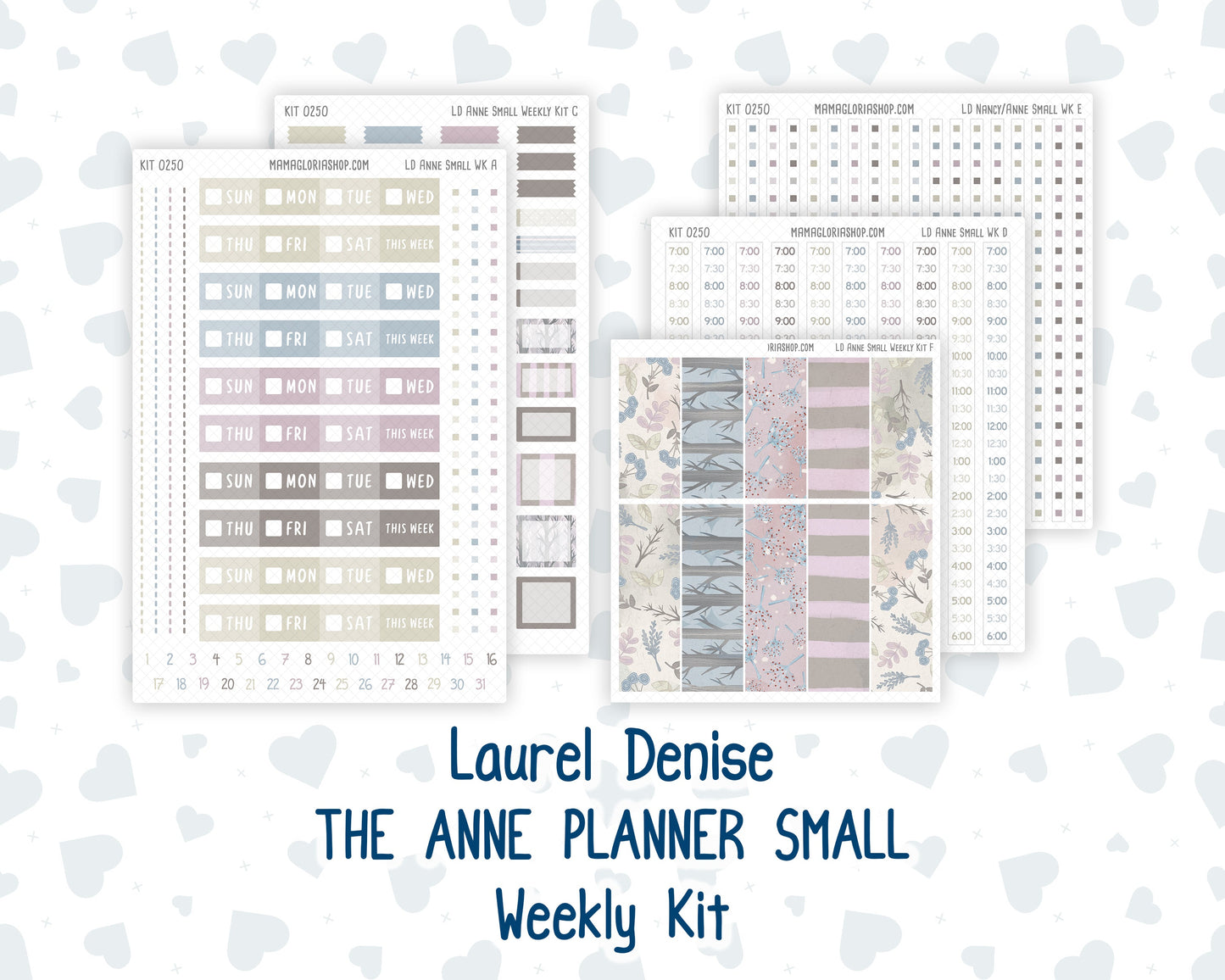 Kit 0250 - Laurel Denise The Anne Planner Small - Weekly Kit - Quiet January