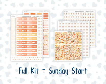 Kit 0241 - Laurel Denise Mini - Vertical - Weekly Kit - November - Pumpkin Latte