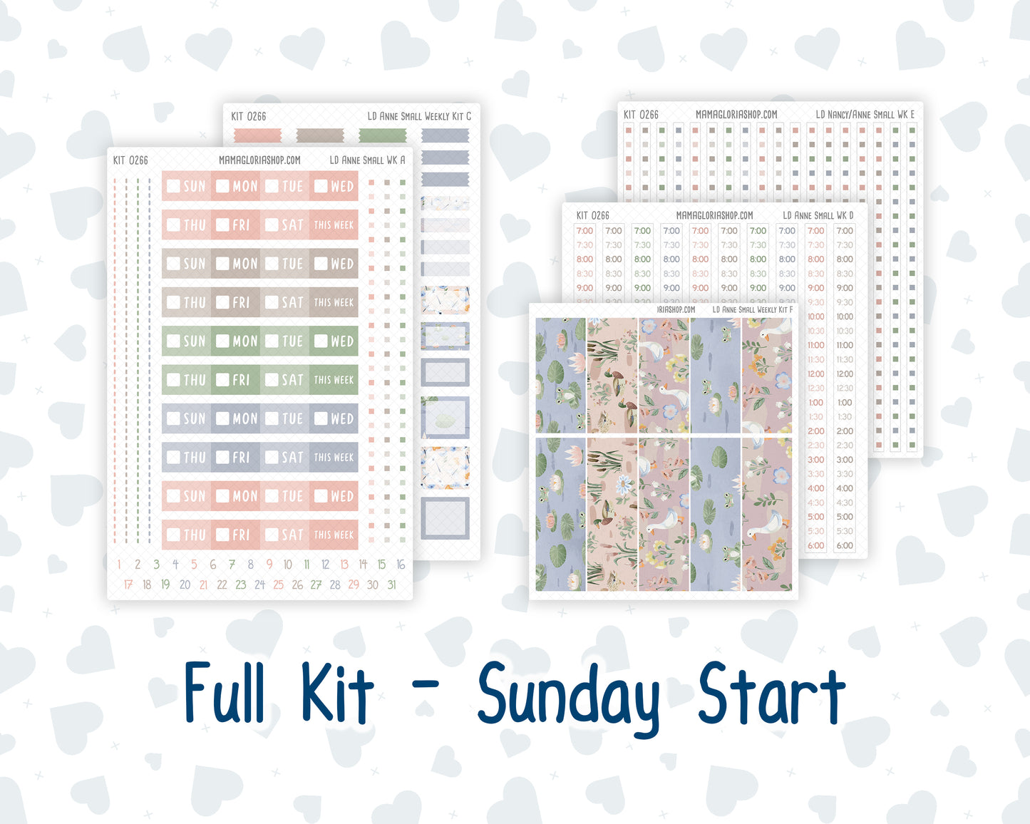 Kit 0266 - Laurel Denise The Anne Planner Small - Weekly Kit - May - Froggy Lake Picnic