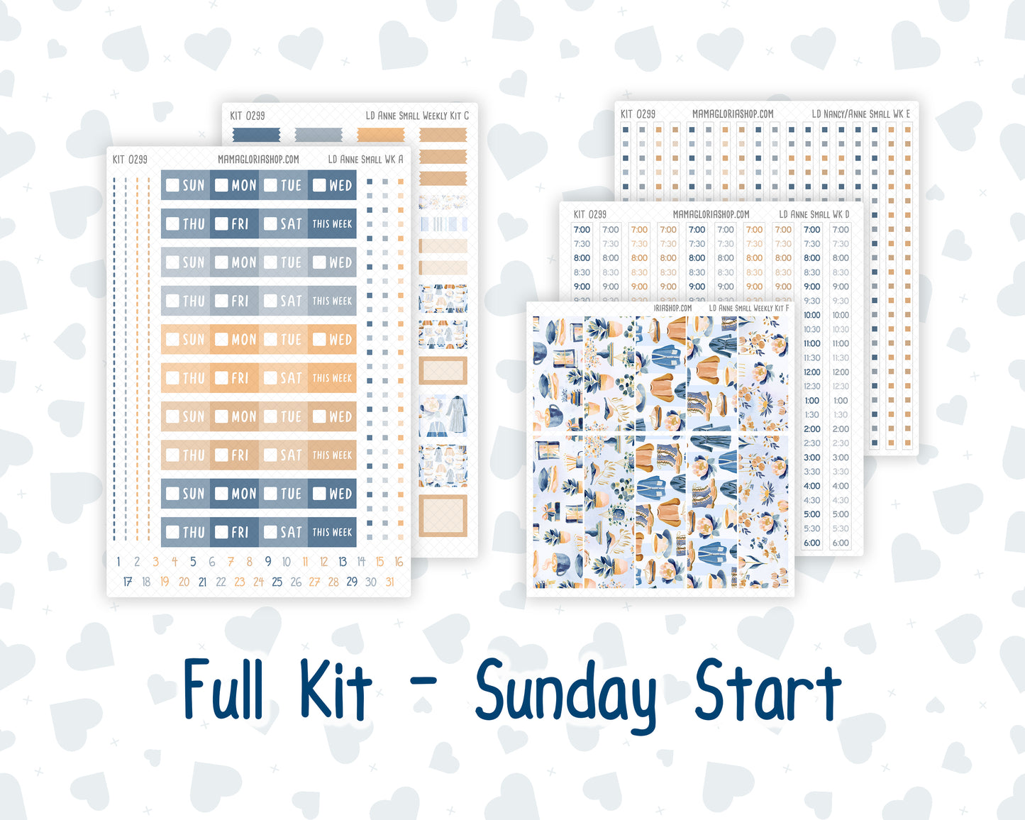 Kit 0299 - Laurel Denise The Anne Planner Small - Weekly Kit - October - Book Nook