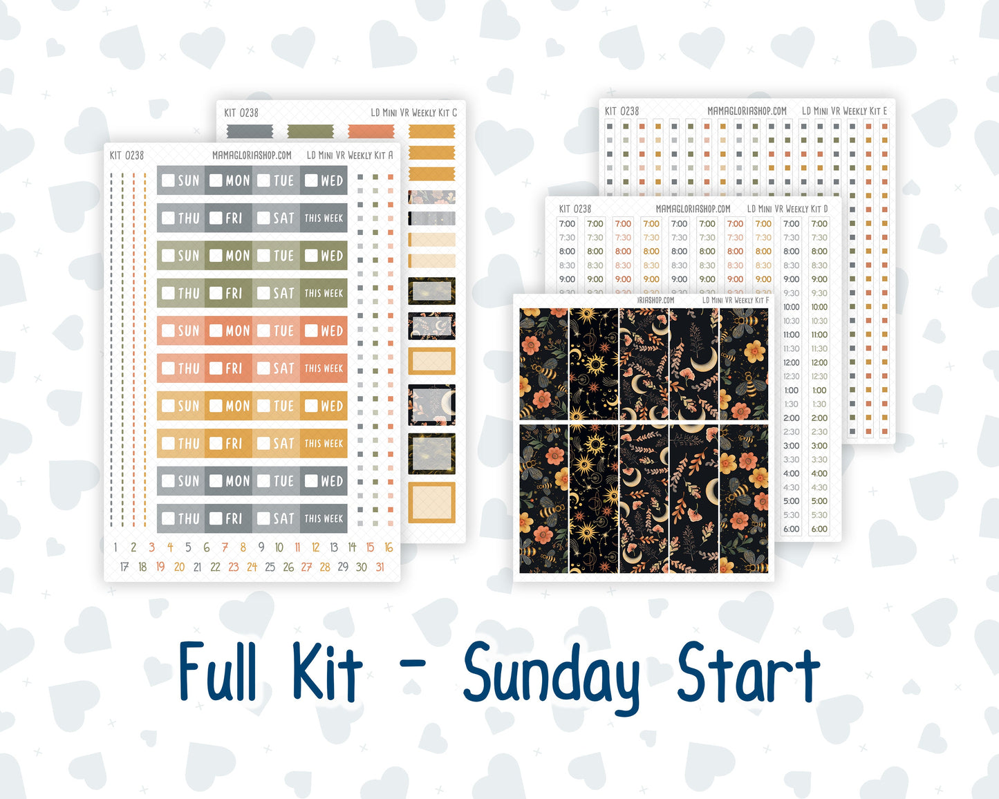 Kit 0238 - Laurel Denise Mini - Vertical - Weekly Kit - October - Starry Autumn Nights