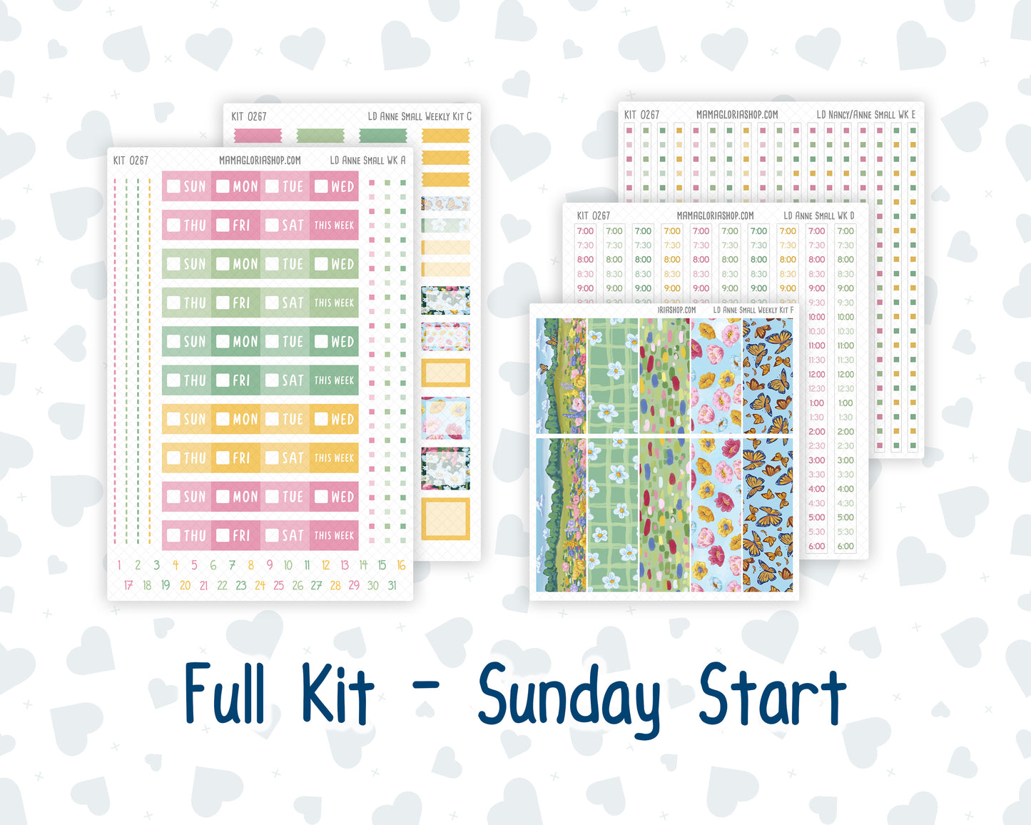 Kit 0267 - Laurel Denise The Anne Planner Small - Weekly Kit - May - Flowers For Mama