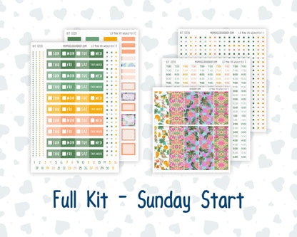 Kit 0226 - Laurel Denise Mini - Vertical - Weekly Kit - July - Tropical Whimsy