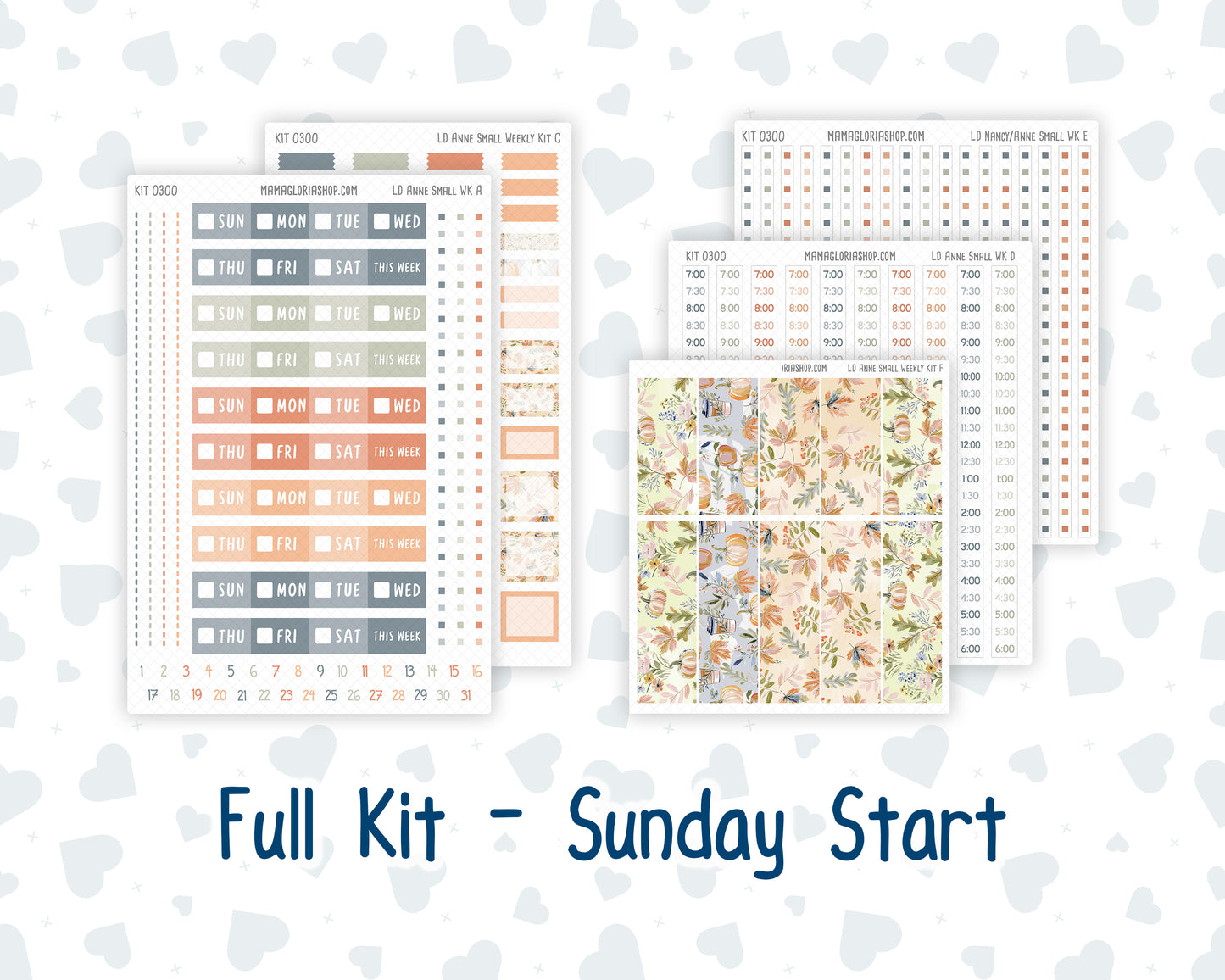 Kit 0300 - Laurel Denise The Anne Planner Small - Weekly Kit - October - Autumn Stroll