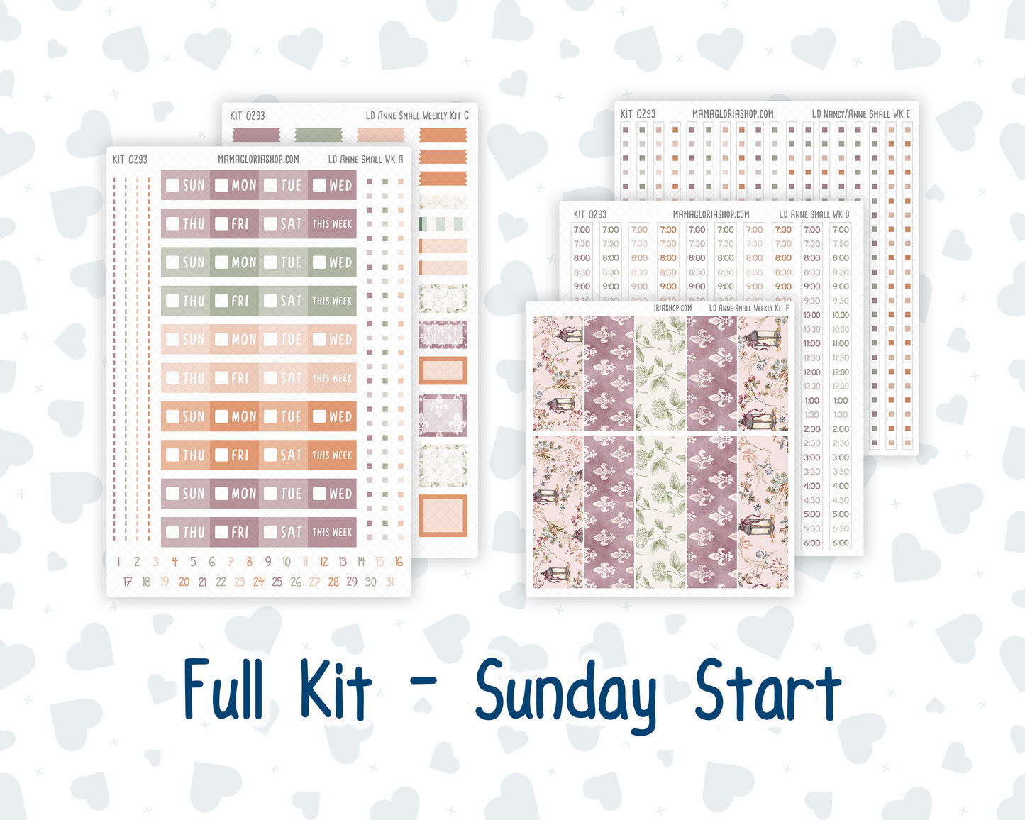 Kit 0293 - Laurel Denise The Anne Planner Small - Weekly Kit - September - Fleur de Provence