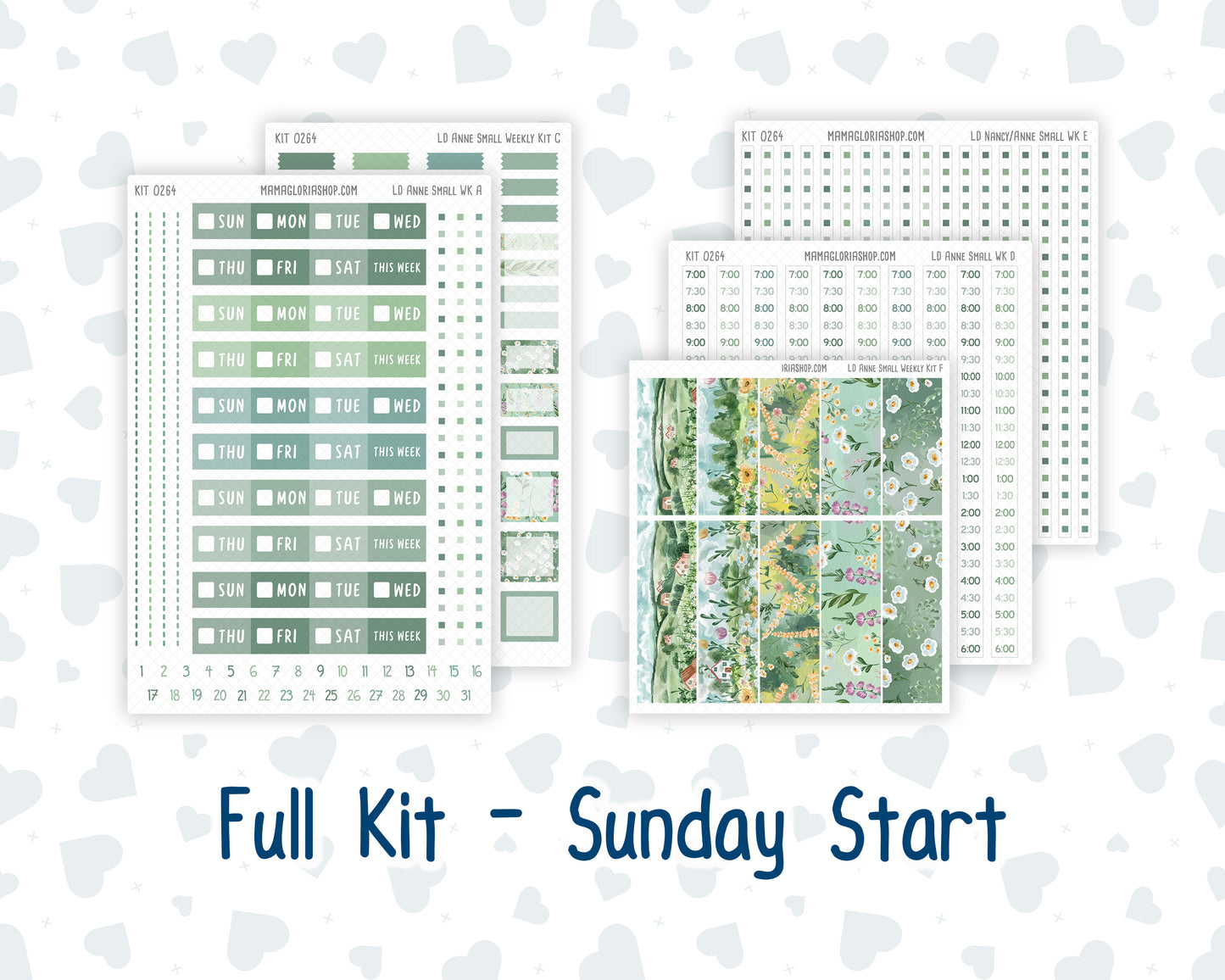 Kit 0264 - Laurel Denise The Anne Planner Small - Weekly Kit - May - Spring Walk