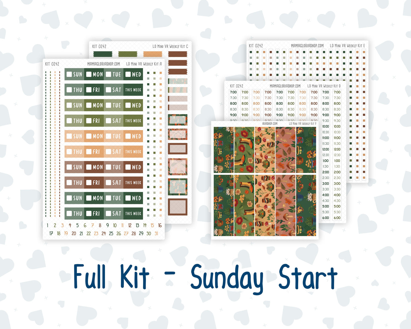 Kit 0242 - Laurel Denise Mini - Vertical - Weekly Kit - November - Cottage Autumn