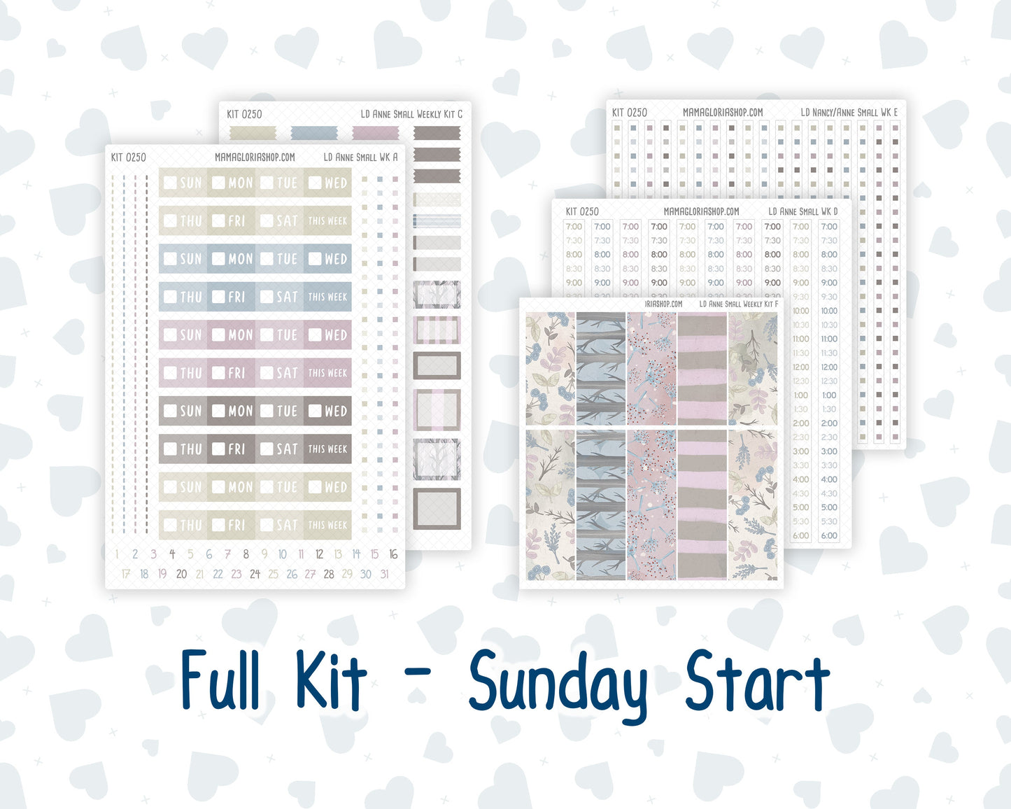 Kit 0250 - Laurel Denise The Anne Planner Small - Weekly Kit - Quiet January